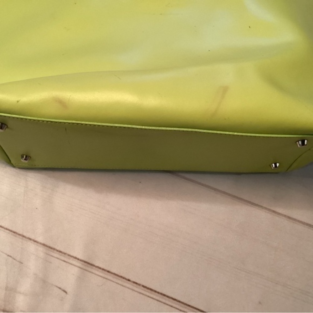FURLA Lime Green Leather Purse - Picture 8 of 16